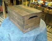 Primitive Wood Box, Storage Chest, Trunk, Wooden box, primitive home decor style 206