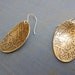 brass oak leaves and wild flowers - woodland earrings - sterling silver earwires - "Oak Creek" necklace