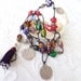 Afghan Bead Tassel Glass Beads Leather Rope Necklace or Belt-Authentic, Exotic Necklace, OOAK, Valentines,