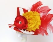Mini Top Hat Headband, Alice in Wonderland themed Tea Party, Birthday, Costume, Photo Prop, Gift from Truly Sweet Circus- POPPY