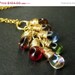 SUMMER SALE - 14K Gold Fill Cluster Necklace with Wire Wrapped Clear Teardrop Charms. Handmade Jewelry.
