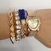 Gold Spikes stretchable bracelet