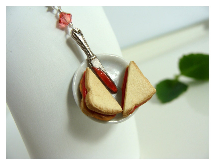 Peanut Butter & Jelly Sandwich Necklace