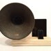 Acoustic iPad iPhone Speaker Dock Utilizing a Vintage Antique Gramophone Phonograph Horn -READY to SHIP-