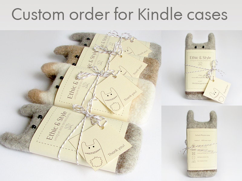 Custom orders for Kindle eReader cases