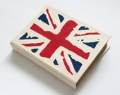 Handmade sketchbook with British flag - Union Jack - paper cover