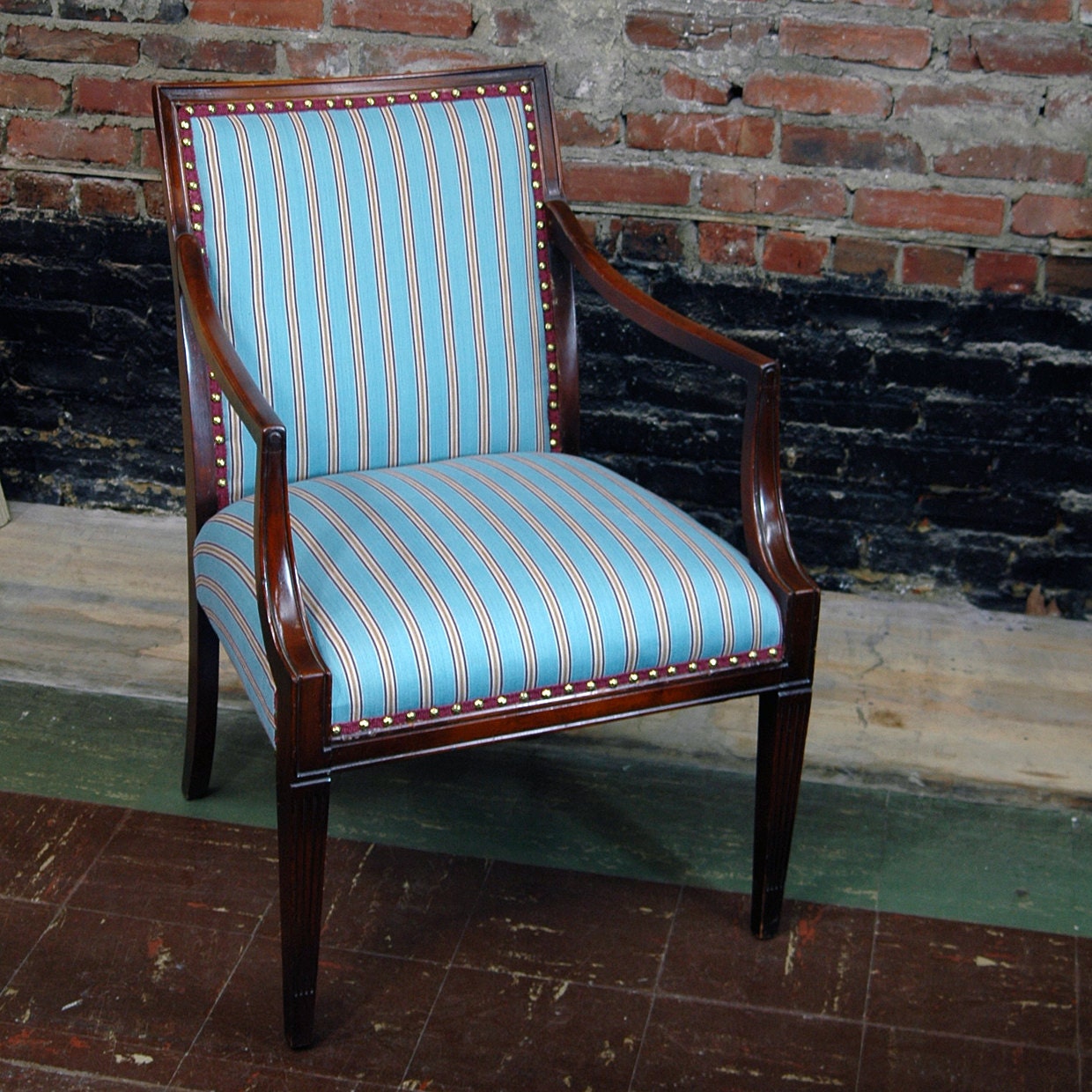 Federal-Style Arm Chair Re-upholstered