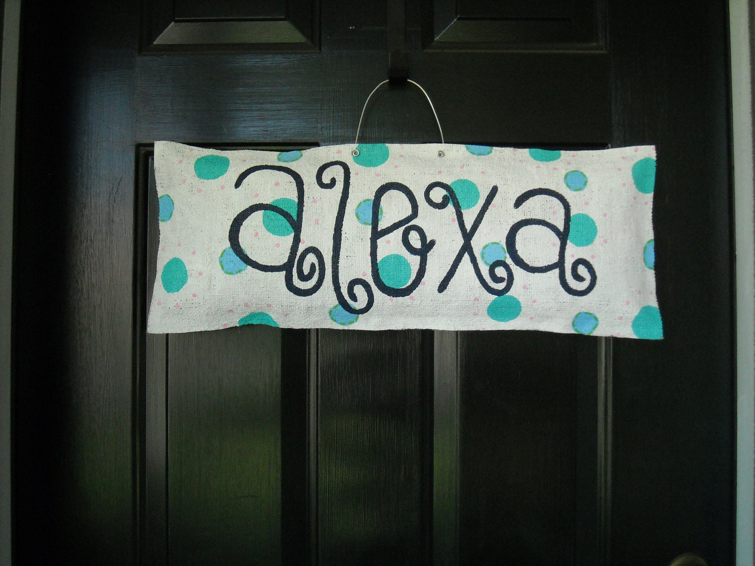 Customizable, Burlap Name Sign