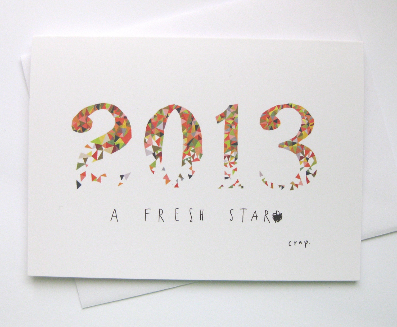 Funny New Years Card - Happy New Year 2013: A Fresh Start, Set of 5
