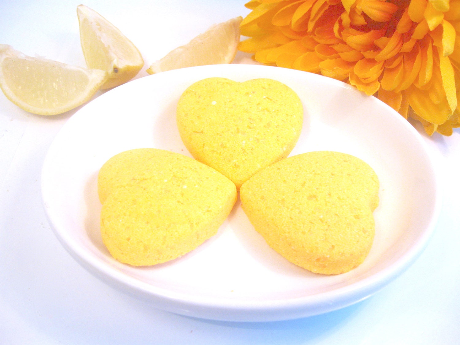 12 Mini Bath Bombs - Lemon Zest - Vegan Pedicure Bath Bombs