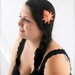 Orange Octopus Hair Barrette