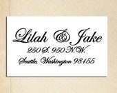 Return Address Stamp - Fancy Script 2.5 x 1.5 inch