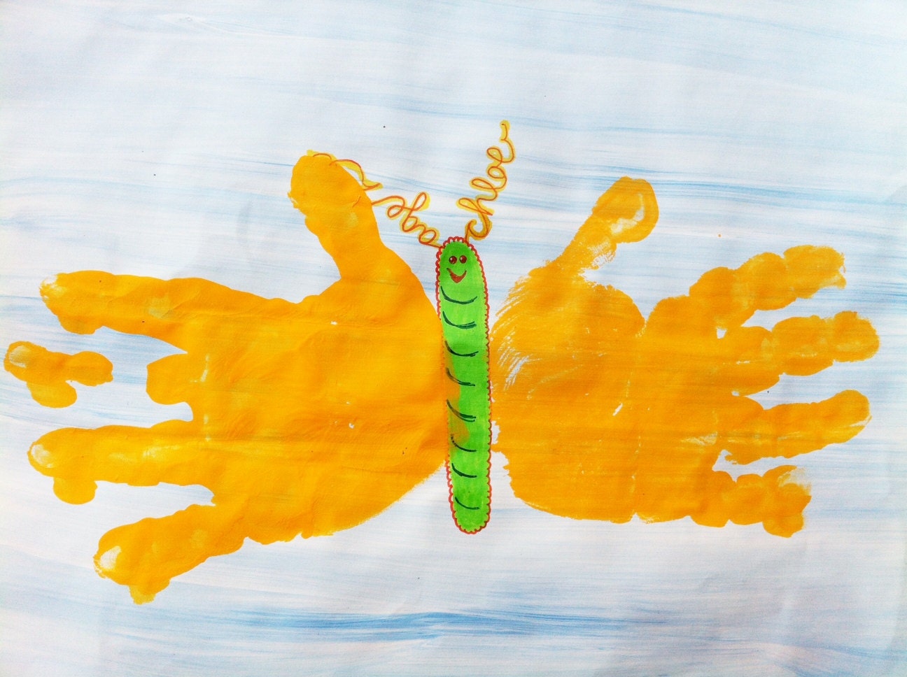 Children's DIY Craft:  Butterfly Handprints 8inx10in
