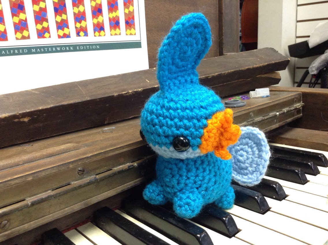 Mudkip Pokemon amigurumi chibi plush toy