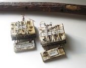 Book Jewelry  - Paper Jewelry Earrings - First Anniversary Gift - Wire Wrapped Earrings - Writers Jewelry