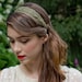 Burnished Gold Metallic Lace Headband Fall Vintage Delicate