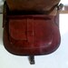 french vintage leather besace MESSENGER SATCHEL