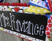 Teacher Name Sign Personalized School Themed