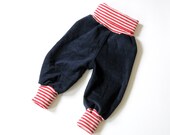 Corduroy toddler baggy trousers organic. Children clothing. Organic cord. Baby girl and boy