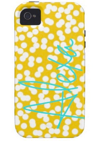 Personalized iPhone case - Confetti polka dot Personalized