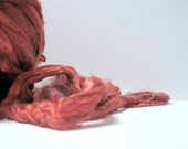 1 oz (28g) Silk Fiber Mulberry Top Roving RUST -