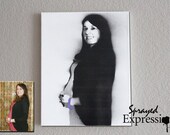 Custom Self-Portrait Spray Painting, 11"x14" Canvas - Made to Order