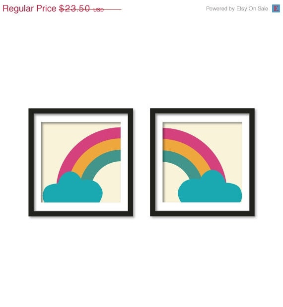 JUNE ON SALE -10% Nursery art, rainbow