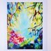 ON SALE -  9 x 12 Bliss Original Acrylic Painting Giclee Art Print, Gift Under 30 Modern Artwork Nature Theme Floral Forest Leaves Bold