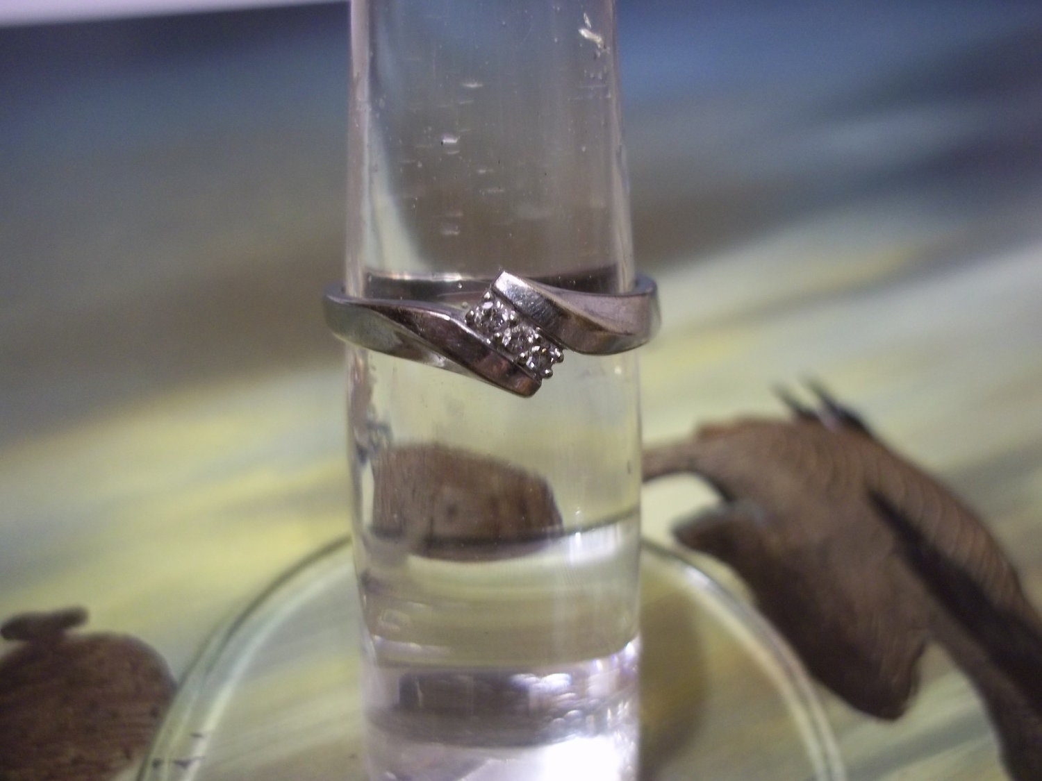 10k White Gold Diamond Trilogy Ring