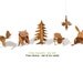 free choice set, 6 cards - postcard wood