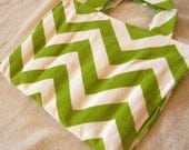 Crayon Folio - Green Chevron Ready to Ship
