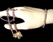 Vintage Monet Choker Bracelet Set Amethyst and Pearl