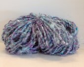 Fairytale Sparkles - Handspun Art Yarn - Turquoise & Purple - 63 yds.