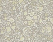 Table Runner- 13x72 Jenn River Rock Light Grey Natural Floral-- FREE US Shipping