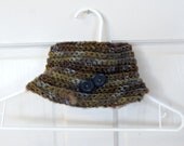 Crocheted LOTR Inspired Infinity Scarf Cowl Neck Warmer-Blues and Greens