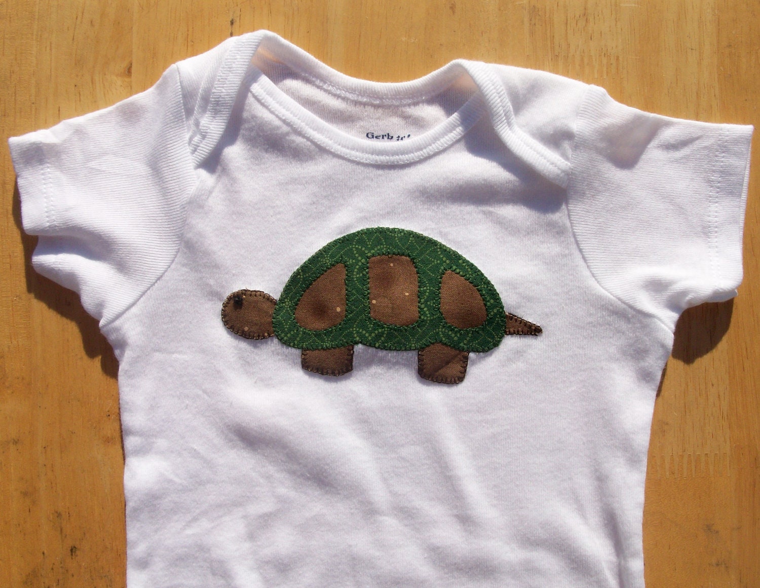 Turtle Onesie Green and Brown
