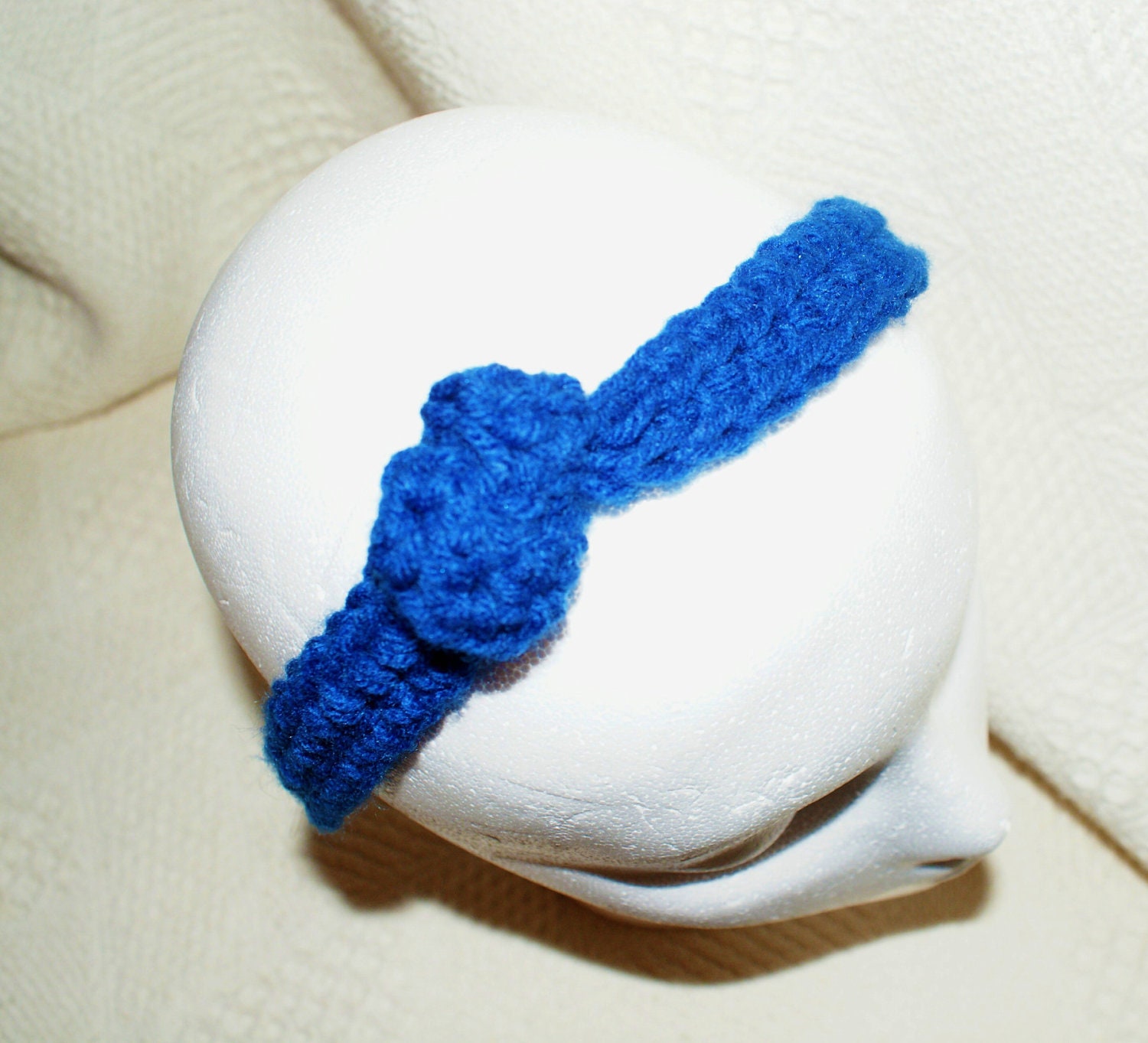 Knot Blue Headband, Teens, Girls Narrow Fashion Crochet Hair Band, Skinny Headband, Running Headband, Crochet Headband, Knotted