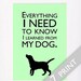 Dog Quotes Beagle Print "Everything I Need To Know I Learned From My Dog."