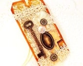 Paper goods tags vintage look lace French keys tea stained old world ephemera artists quality to frame ivory tagt tenx
