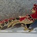 Vibrant Vintage Enamel and Rhinestone Peacock Brooch 1960