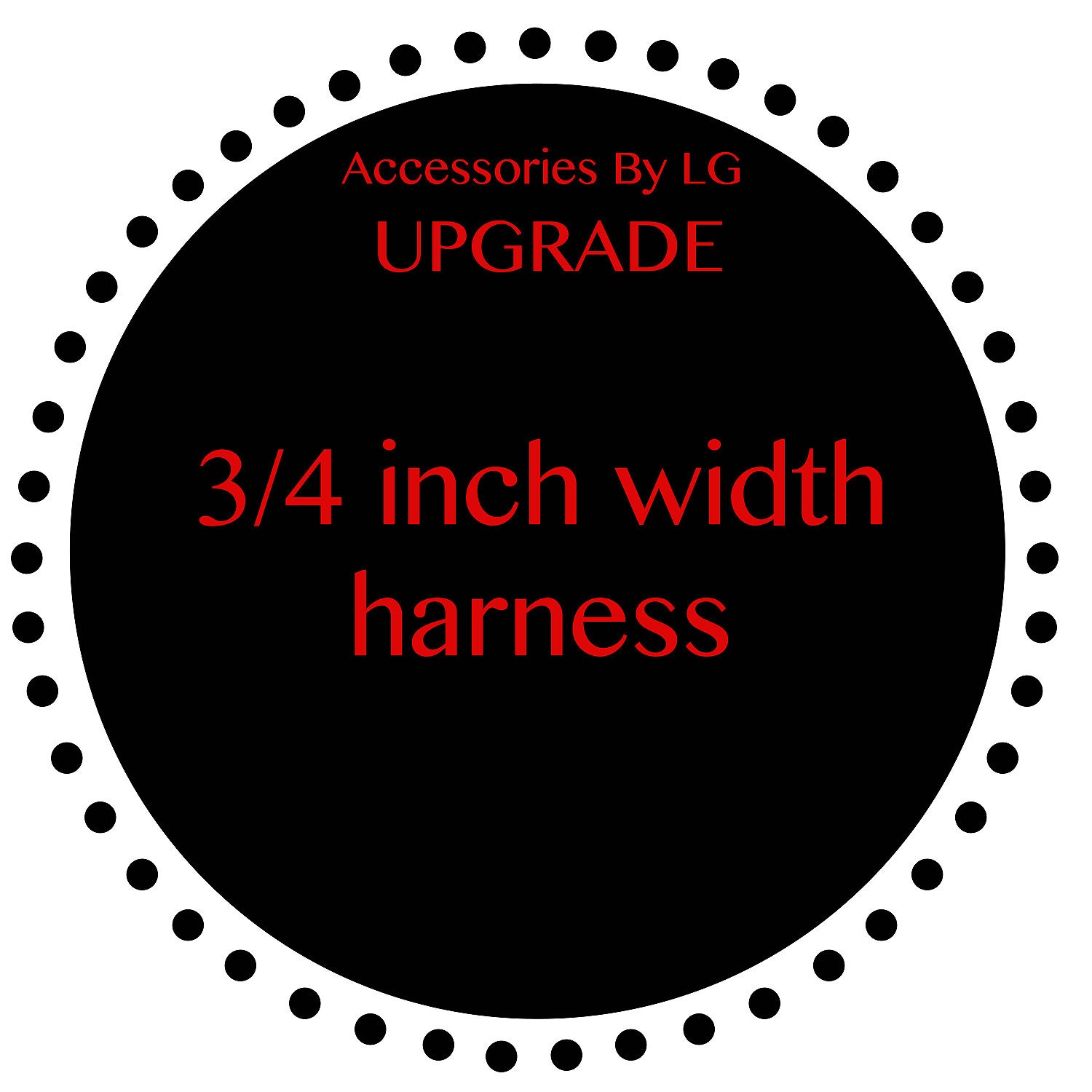 Harness: 3/4 Inch Width Harness