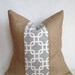 Gotcha Gray Fabric and Burlap Pillow Cover