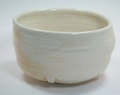 Wood-Fired Chawan (5" D, 3" H, W 535g) porcelain w/ shino liner- CA9
