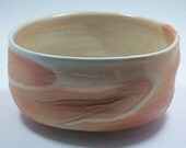 Wood-Fired Chawan (5.25" D, 2.75" H, W 490g) porcelain w/ shino liner- CA13