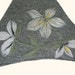 Gray poncho cape with felted application, short, made of alpaca, acrylic and mohair
