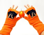 Rottweiler Fingerless Gloves with Pockets for Dog Lovers
