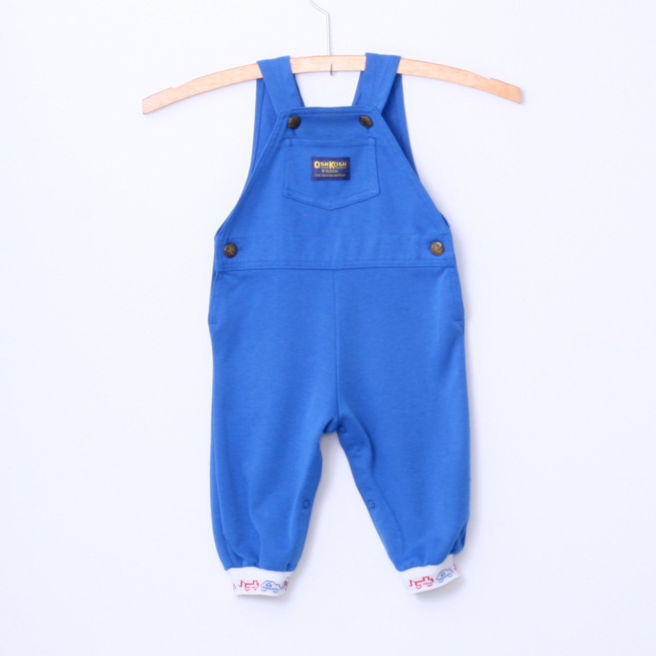 Vintage Blue Knit OshKosh Overall Dungarees 12 months