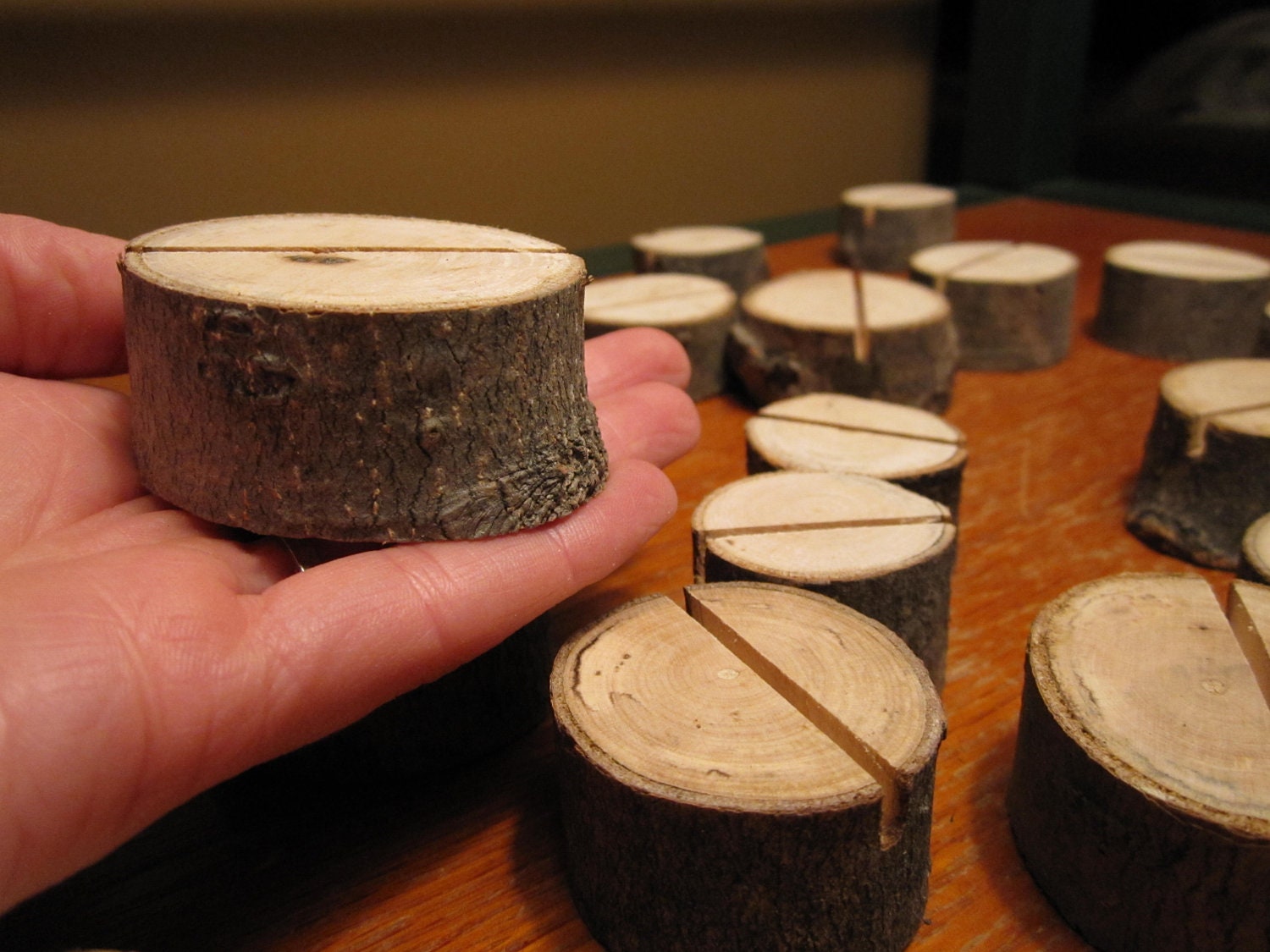 Set of Twenty Five (25) Maple Place Card Holders