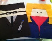 10th Doctor and Rose Felt Pillow 2 pack