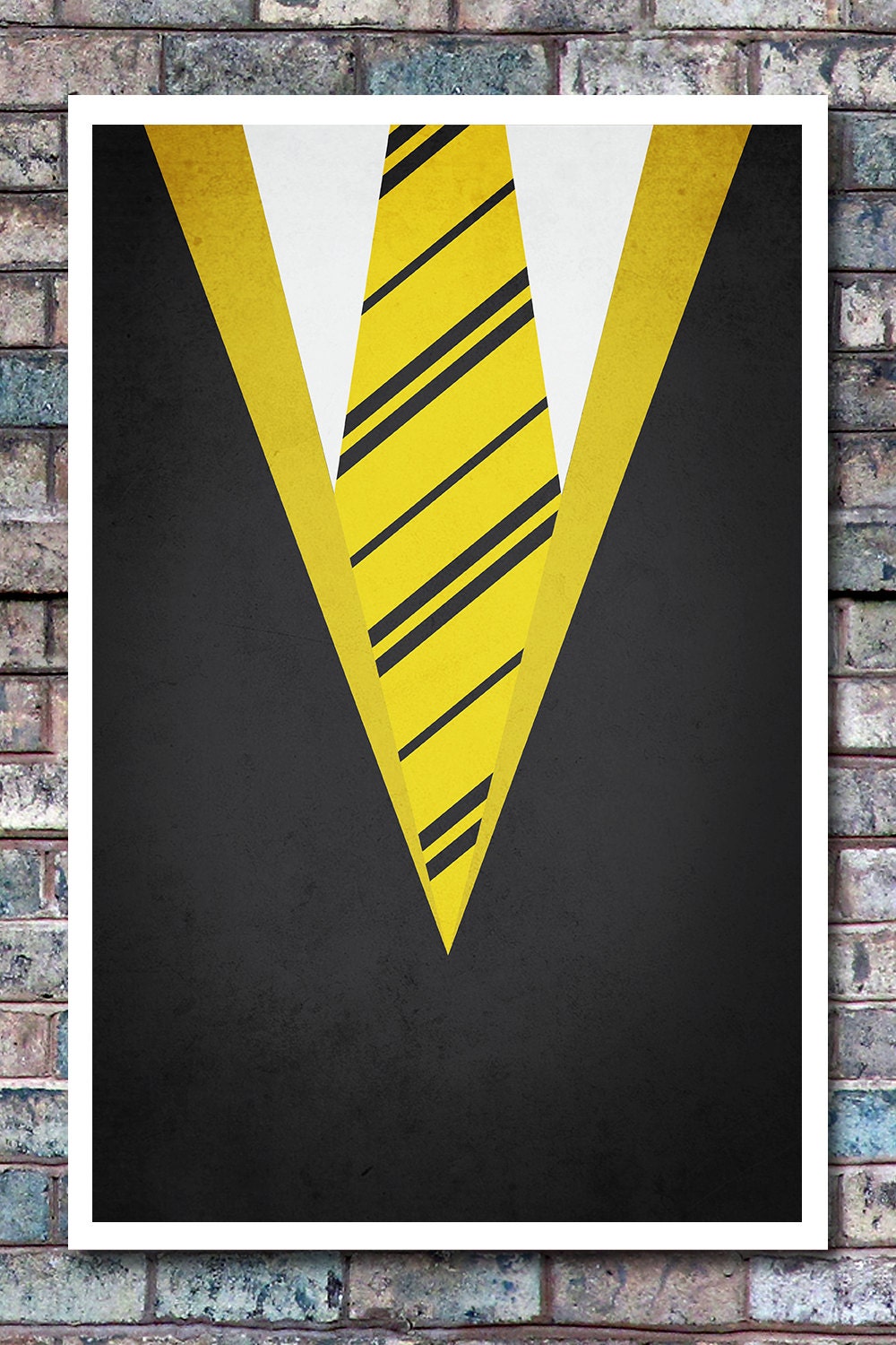 Minimal Hufflepuff Robe Poster - Harry Potter Art Print - 11x17